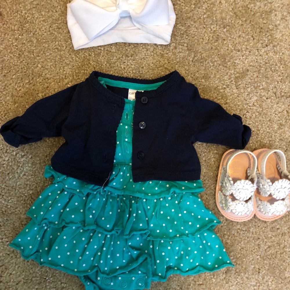 Dress and cardigan